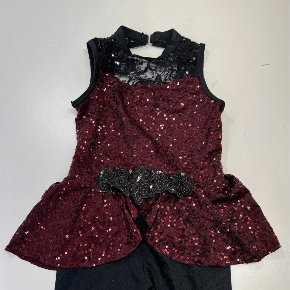 Weissman Dance Costume Jumpsuit Unitard Style 14175 Save Your Tears Medium Child